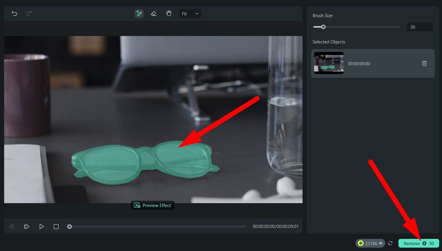 select glasses to remove with ai
