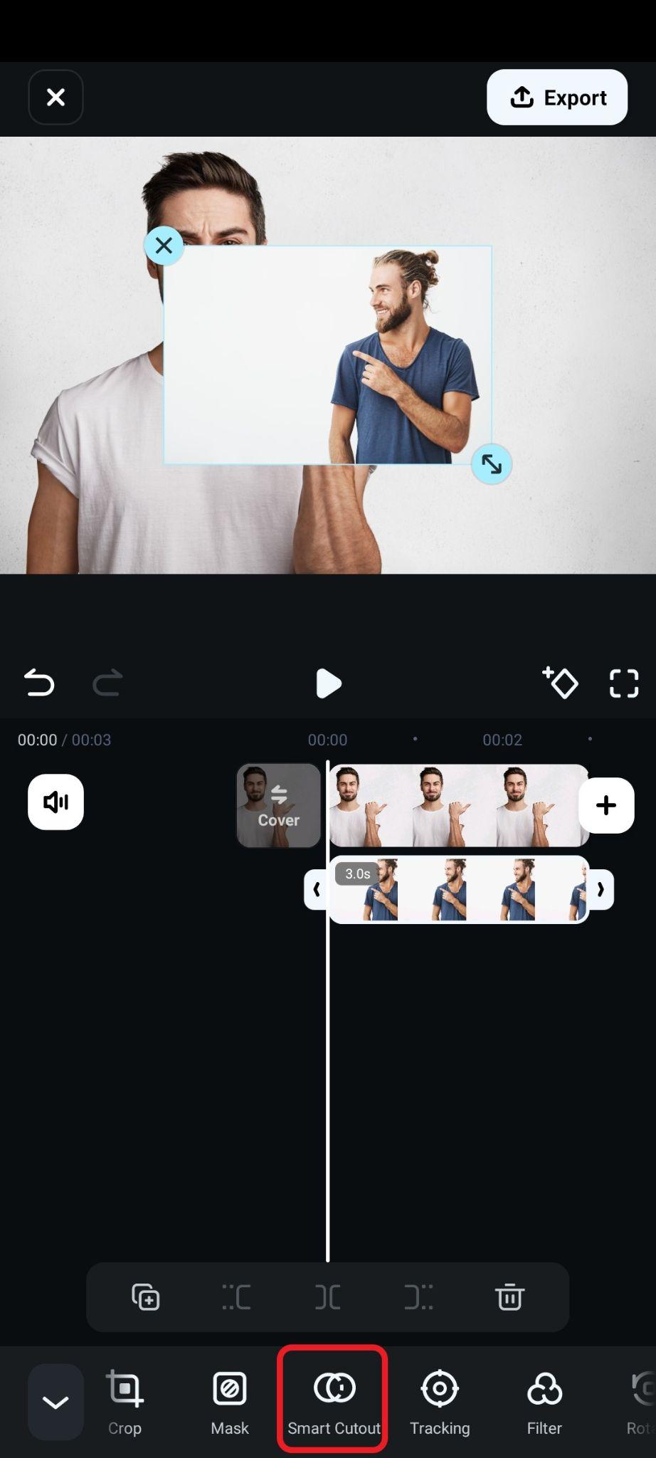find and use smart cutout feature