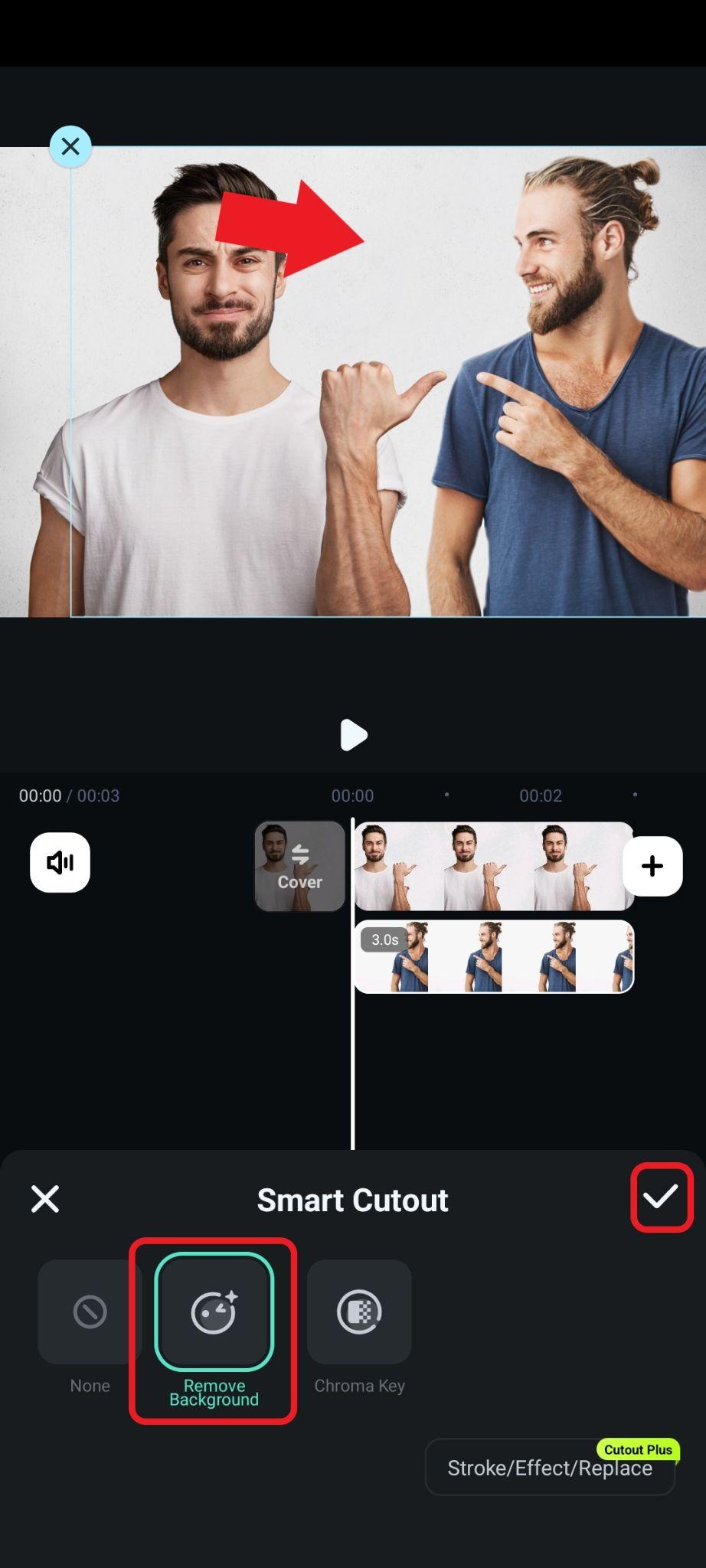 remove background from photo filmora mobile