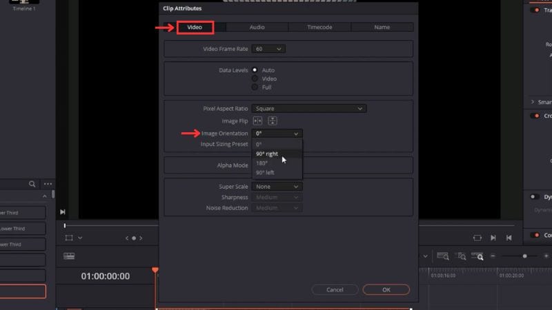 select the rotate degree you want