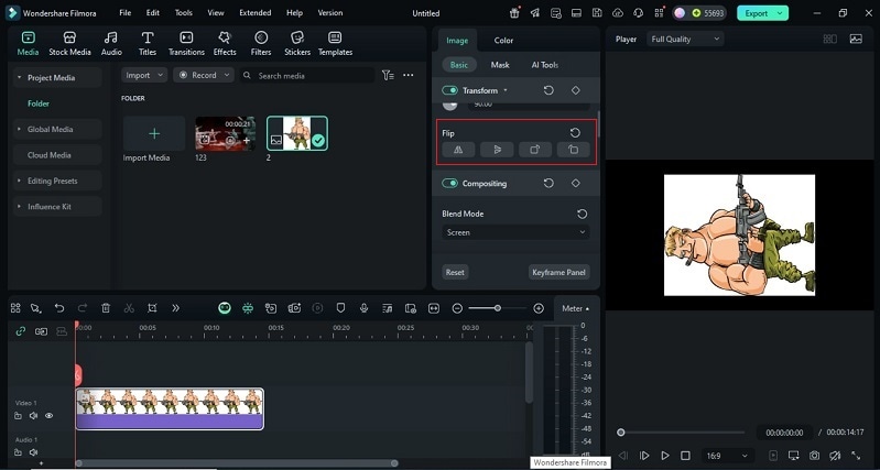 select flip option