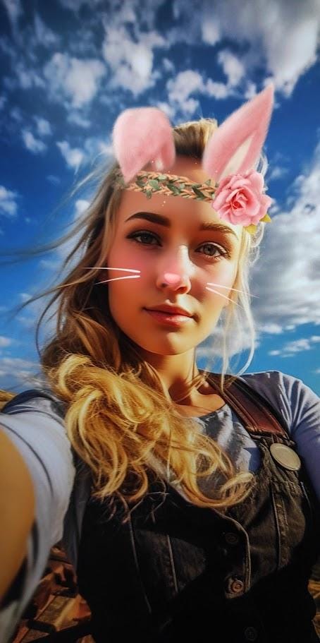artistic bunny ear filter example filmora