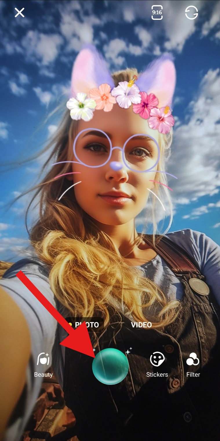 snap a photo with cat ears