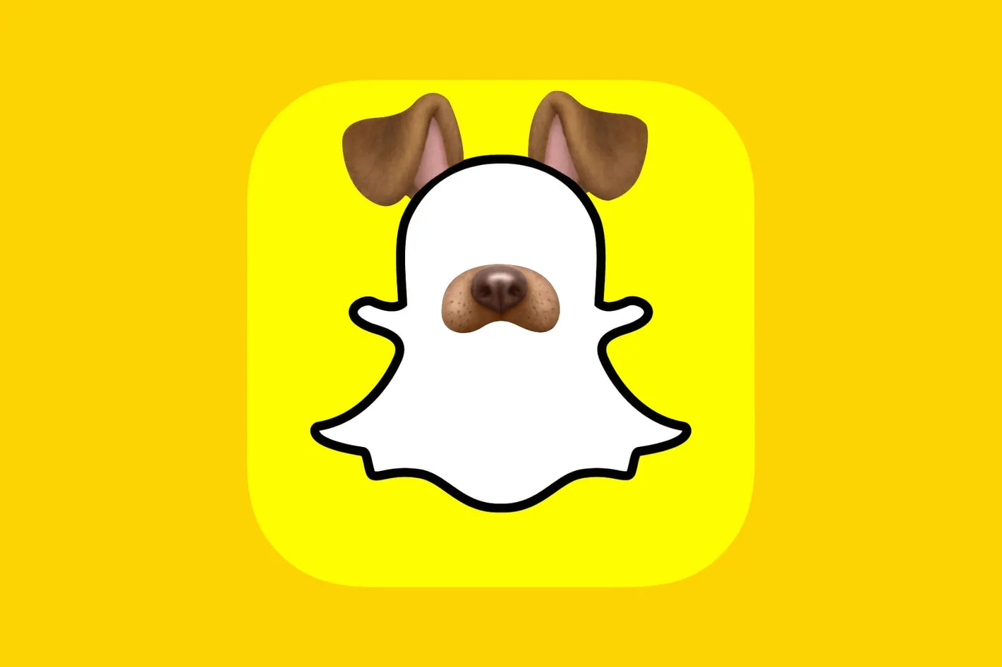 image with snapchat dog filter logo