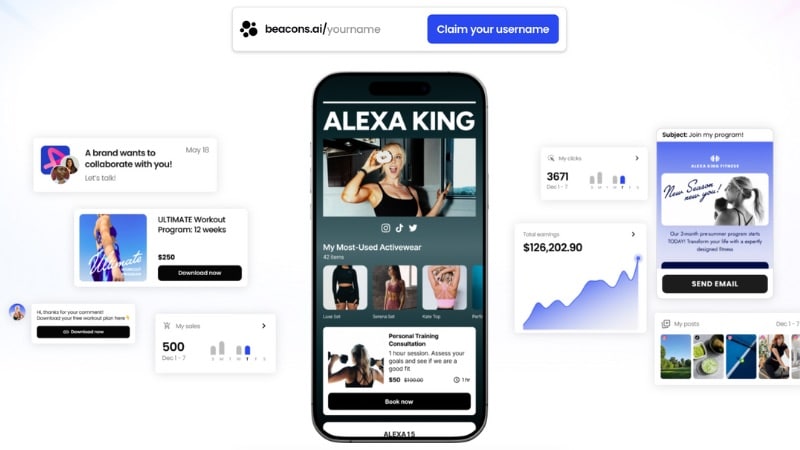 beacons instagram link in bio tool