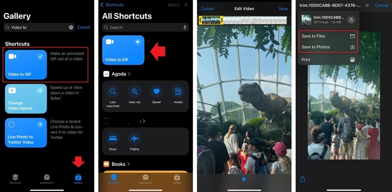 turn video to gif iphone shortcuts