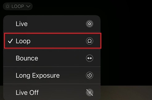 set the live mode to loop