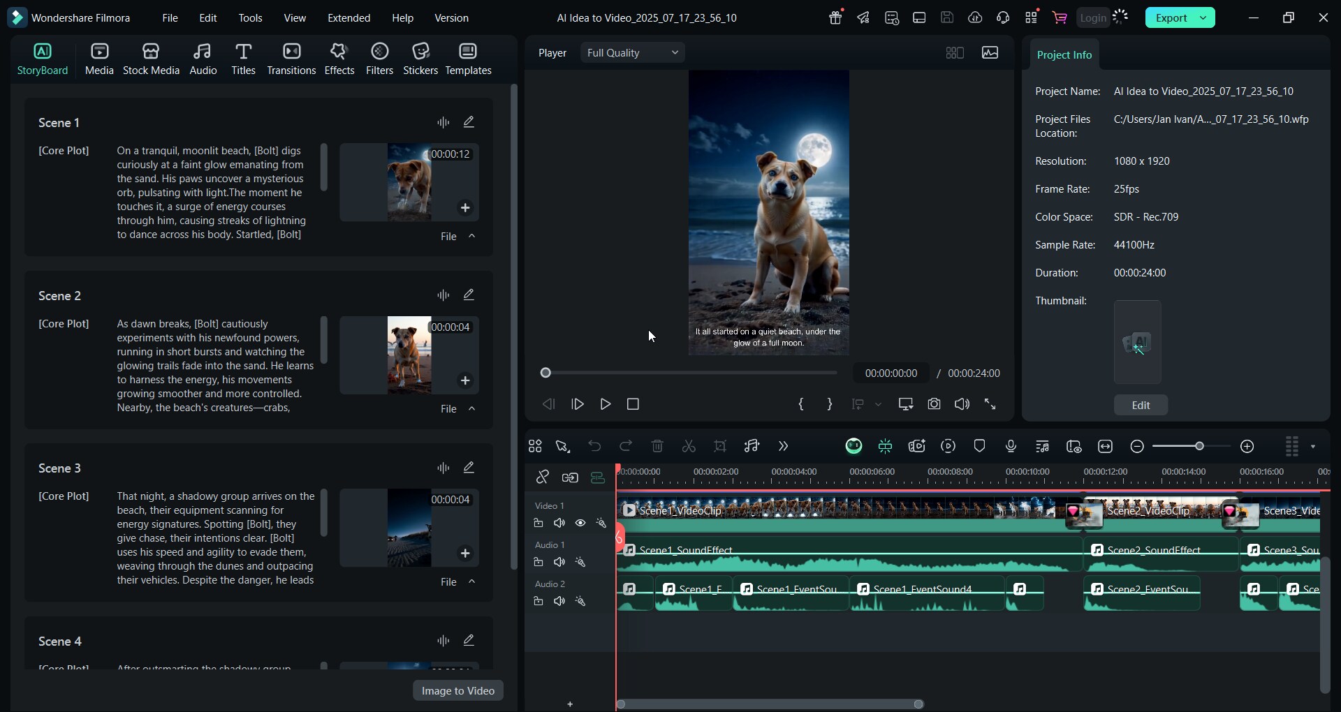 filmora interface