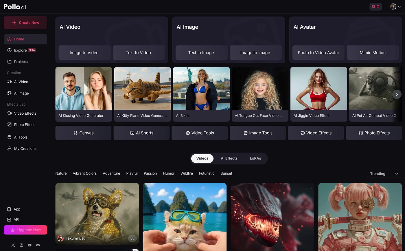 pollo ai interface