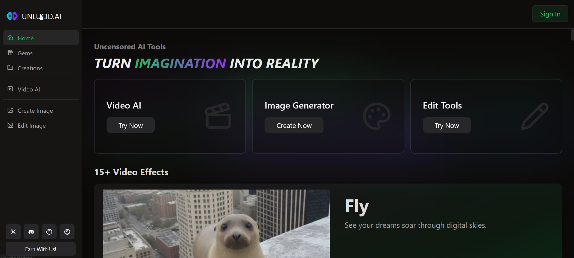 unlucid interface