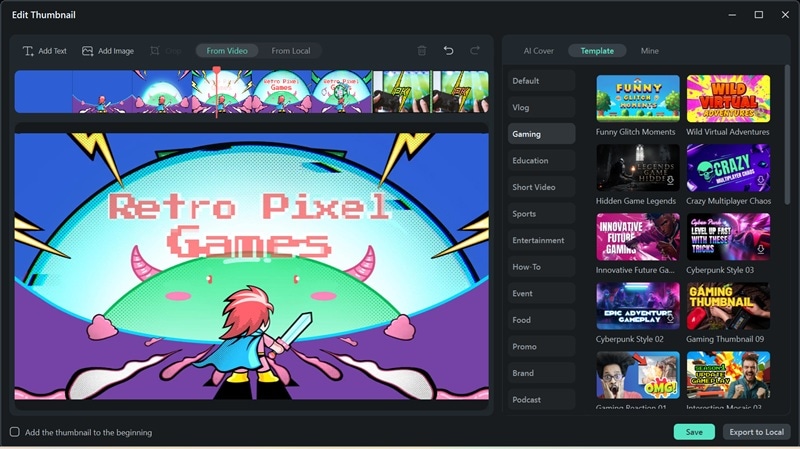 filmora thumbnail template