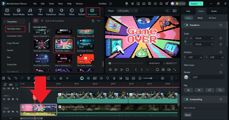 add youtube intro