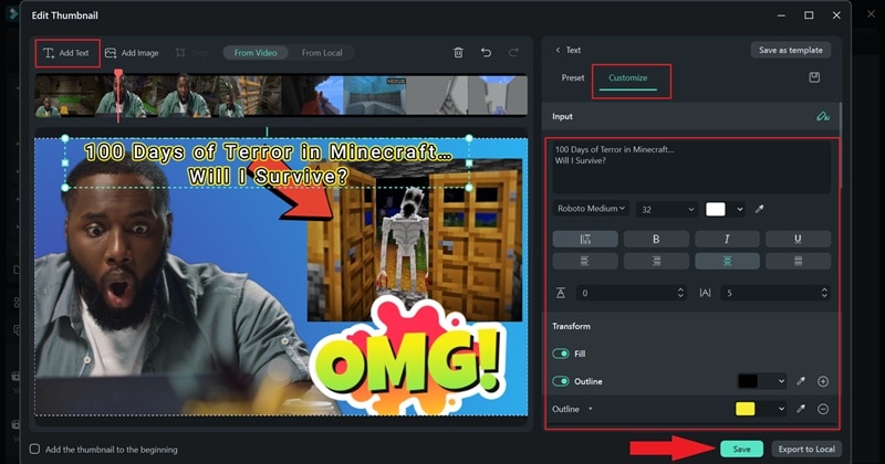 modify thumbnail
