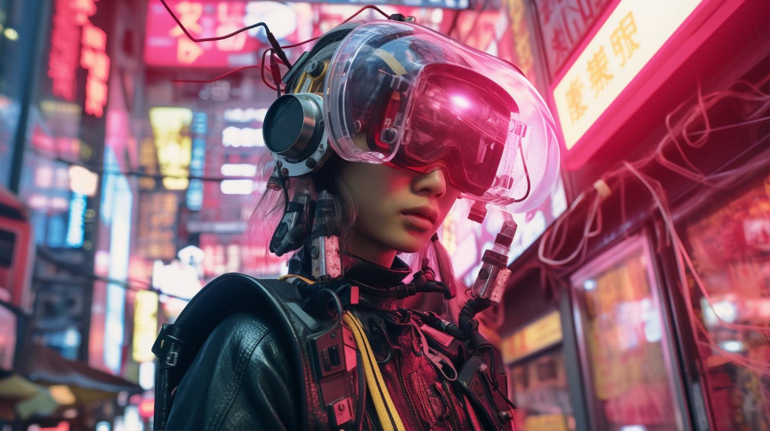 freepik image showing cyberpunk filter photo