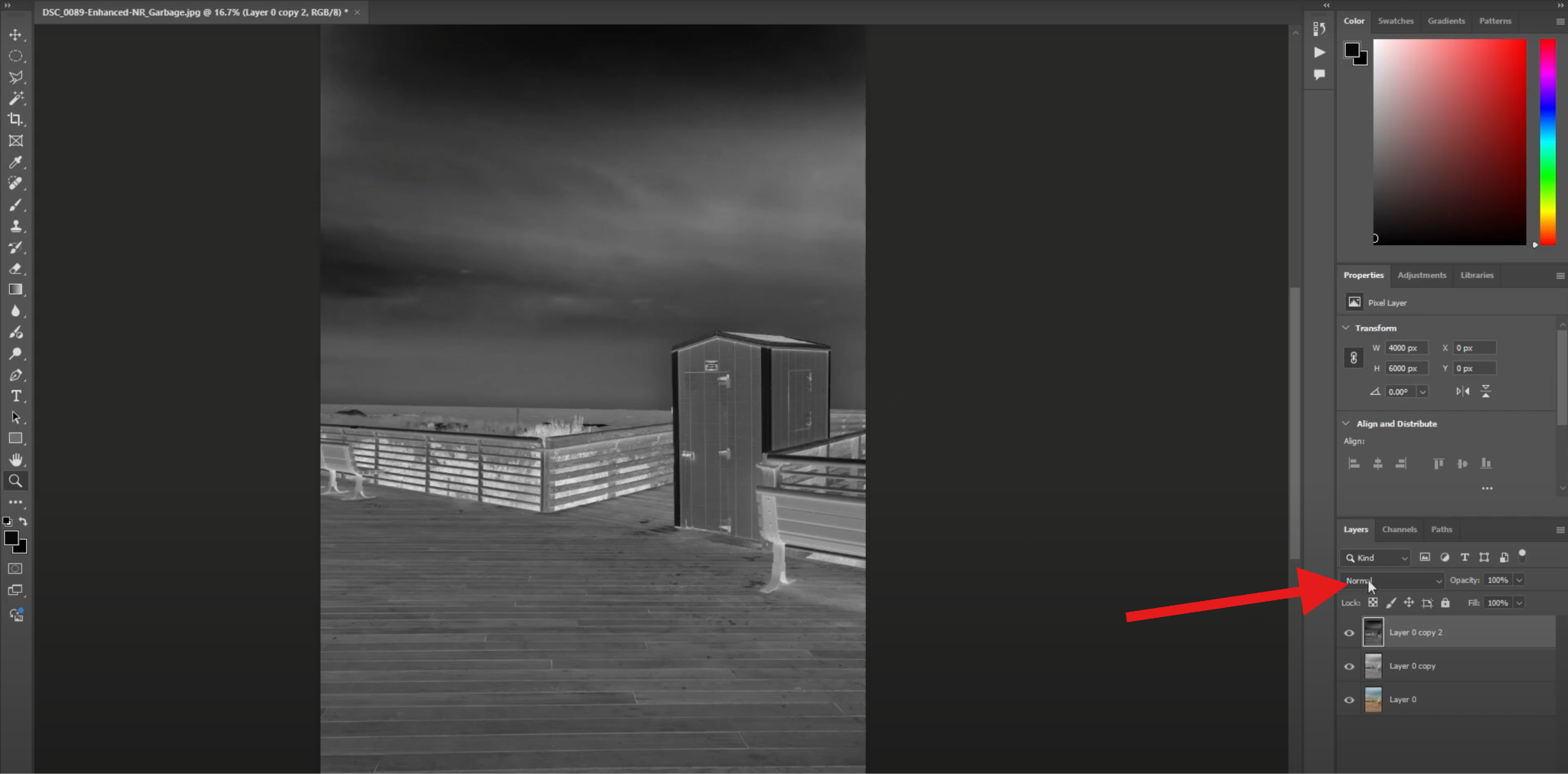 click normal to pick blend mode