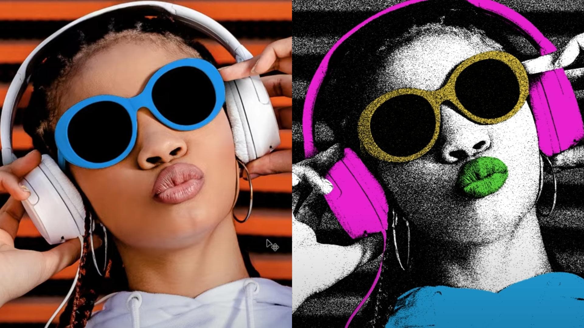pop art filter photoshop direct comparison