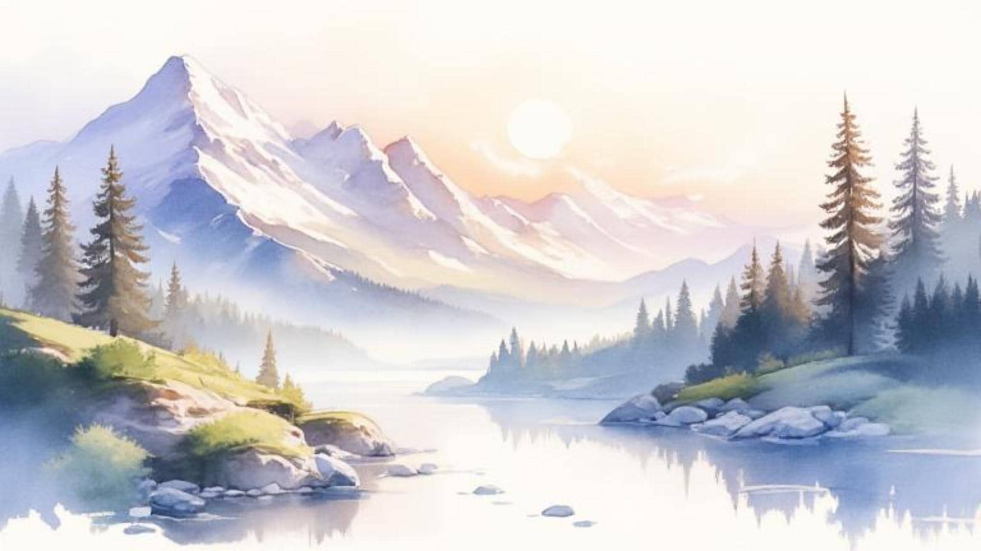 watercolor ai image generation result filmora