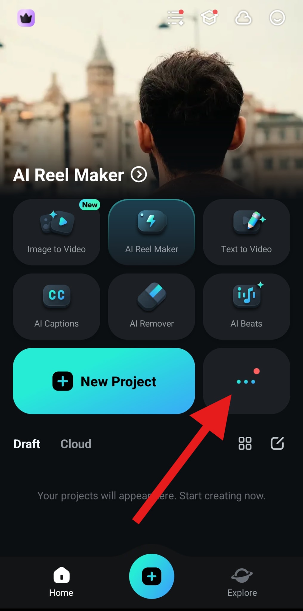 open filmora ai toolbox on mobile