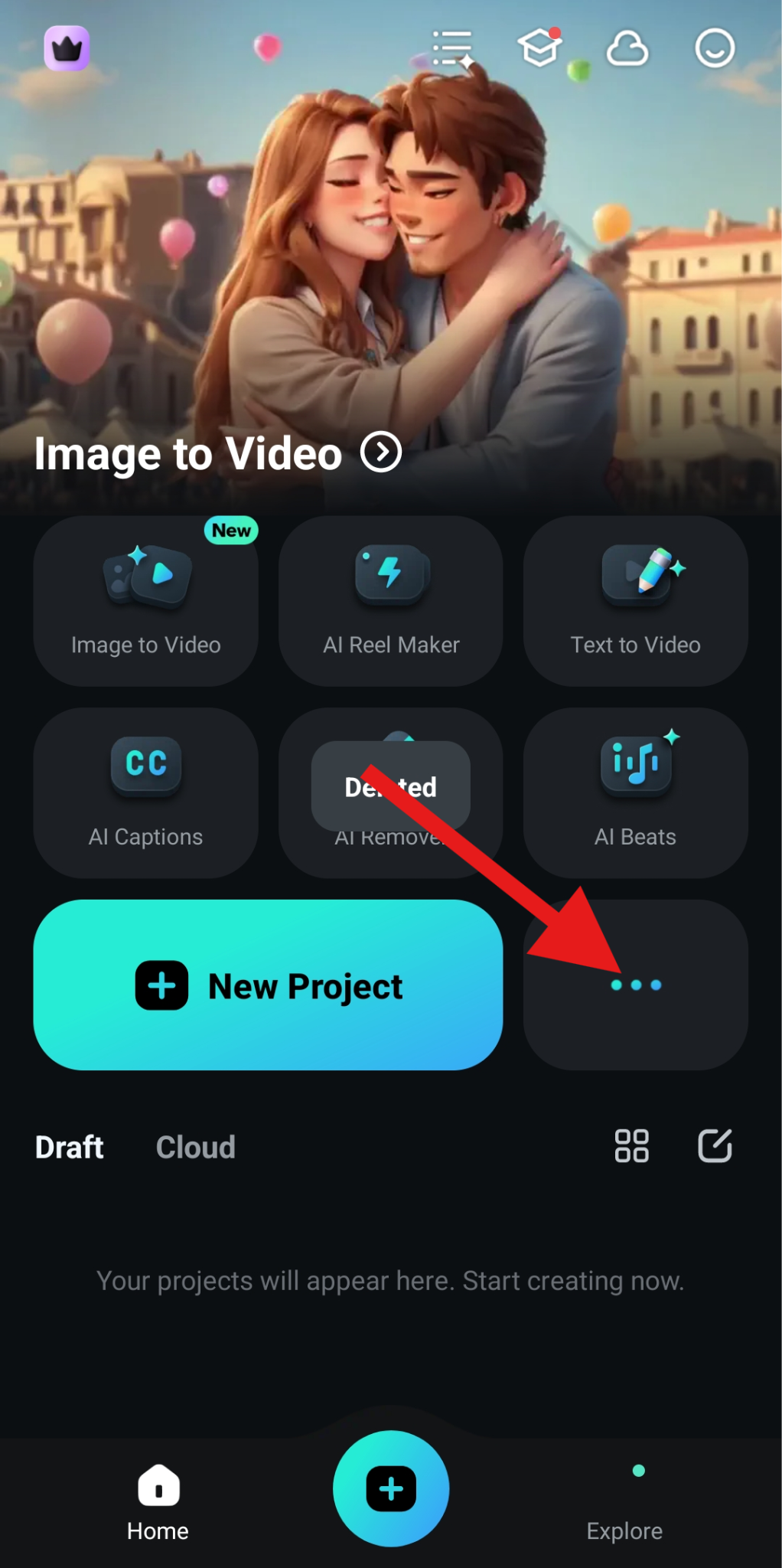 access ai toolbox via filmora mobile