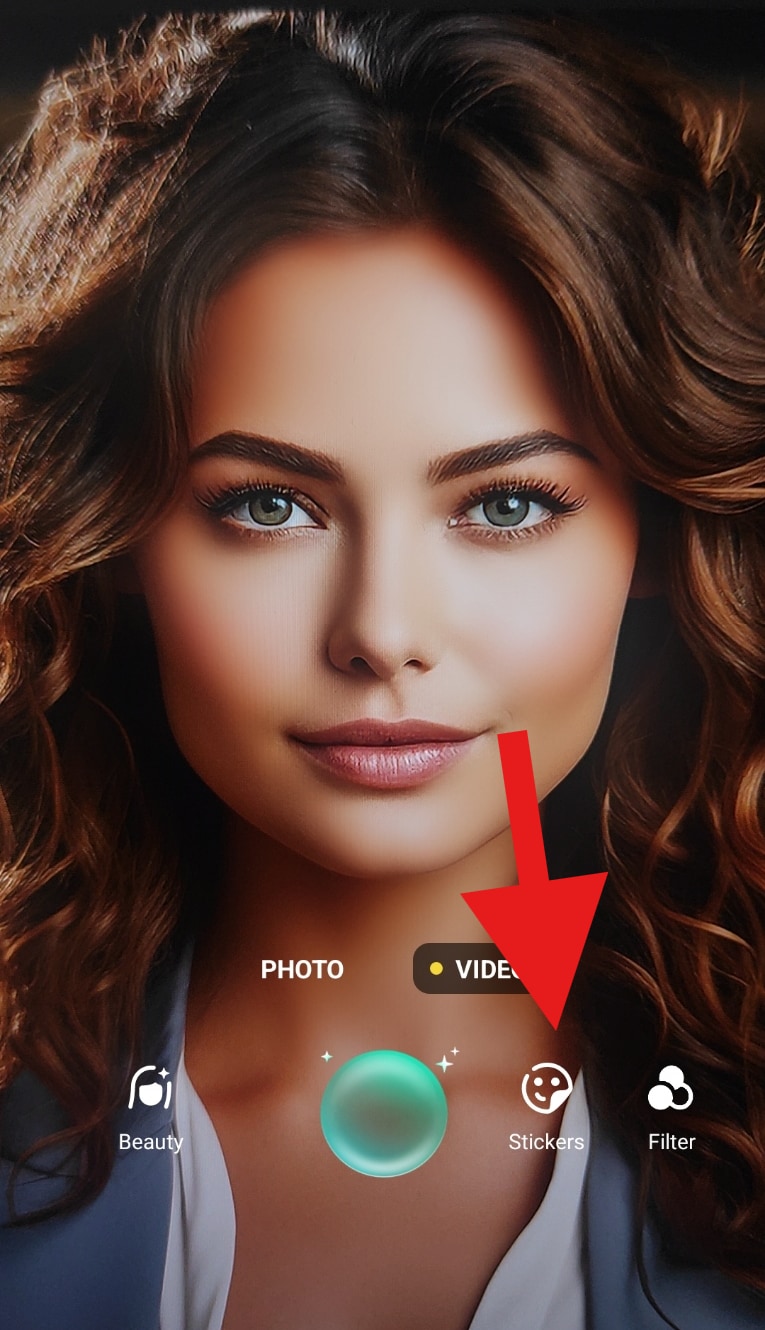 explore camera stickers using filmora mobile