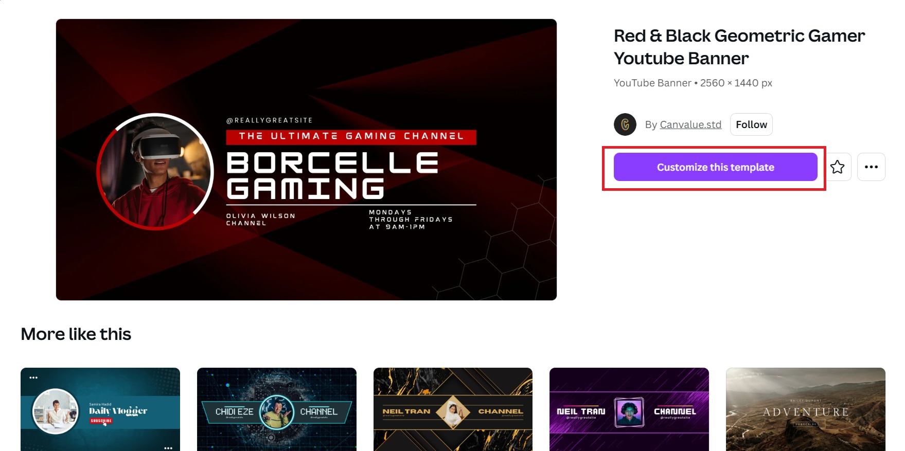 choose the banner template
