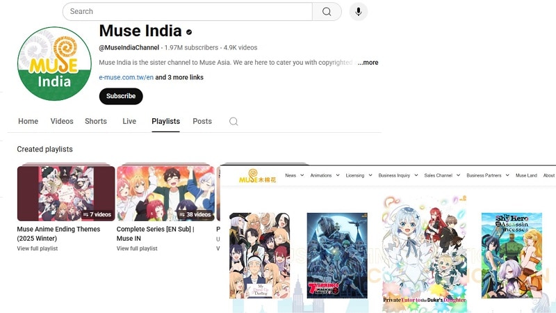 muse india anime website hindi dubbed