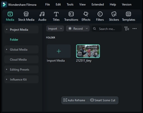 filmora video manage