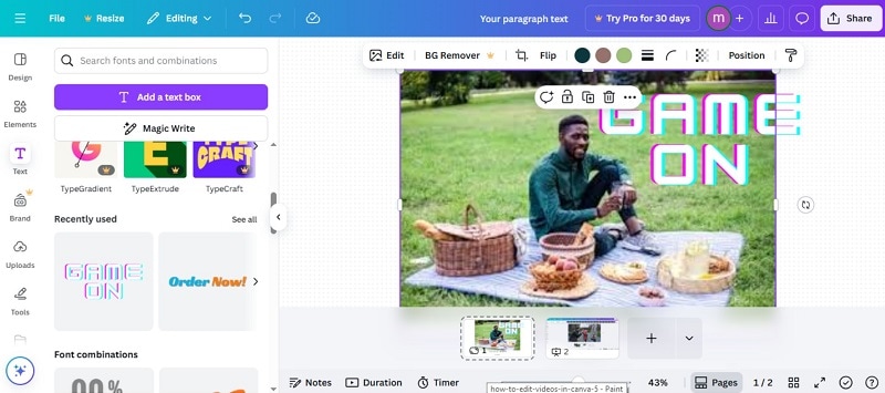 add text and images to video
