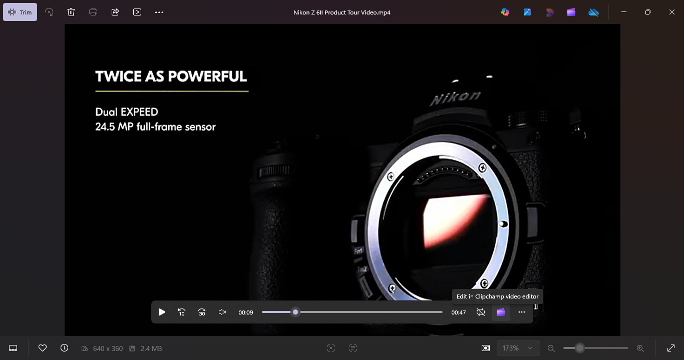 edit video in photos
