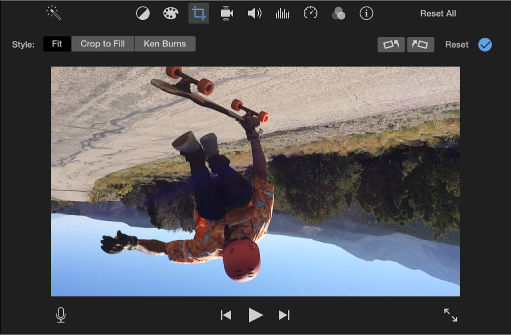 rotate video in imovie