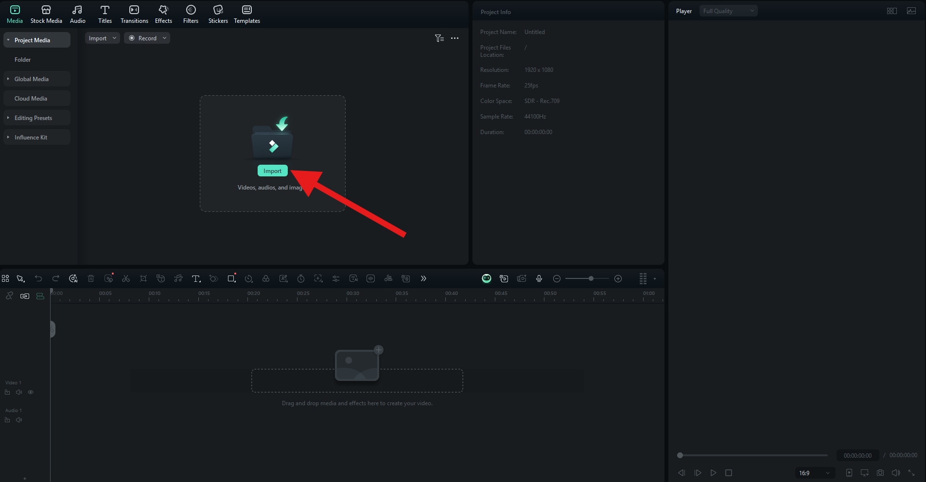 import images and videos to filmora