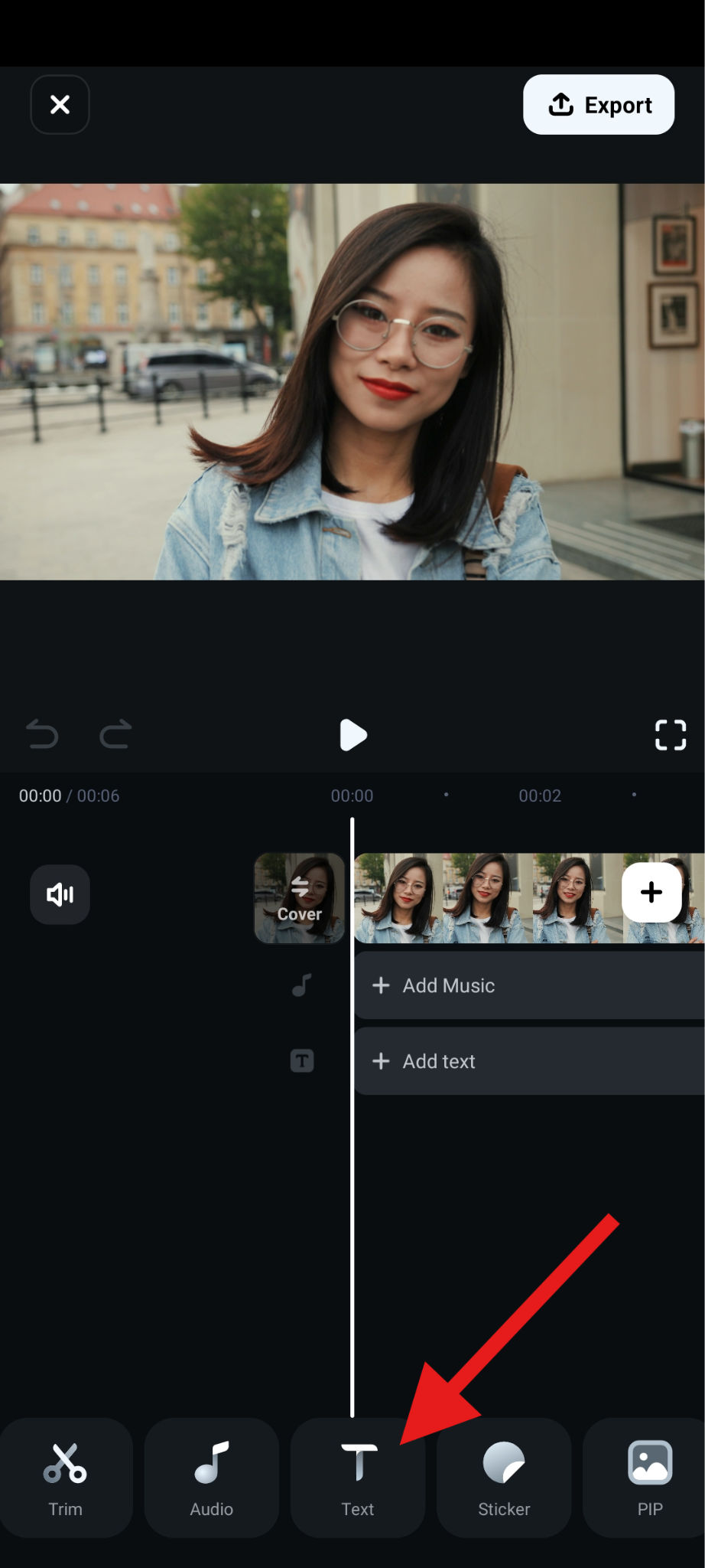 tap to add text filmora mobile