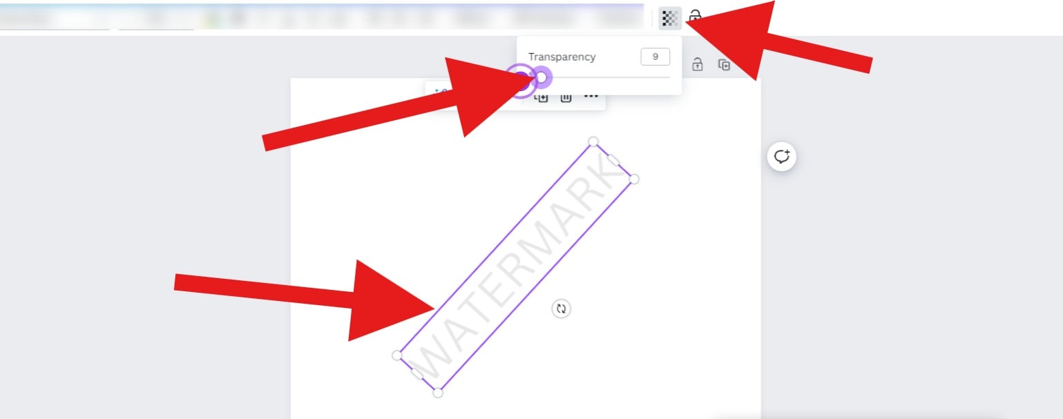 adjust watermark size and position canva