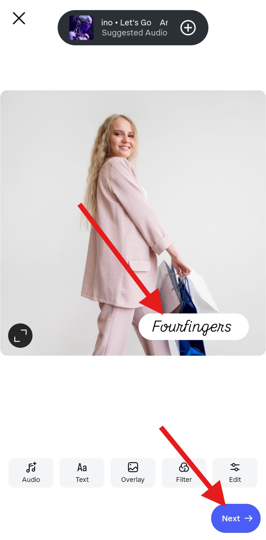 adjust signature to instagram post mobile