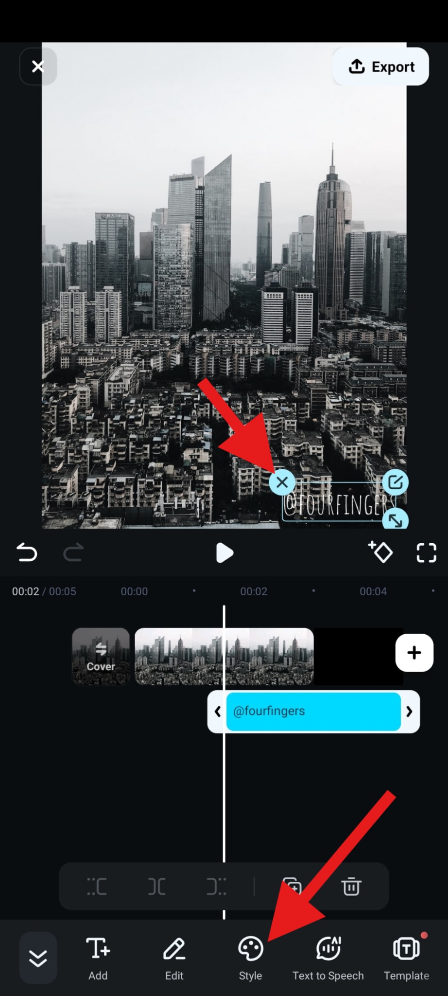adjust instagram signature watermark filmora