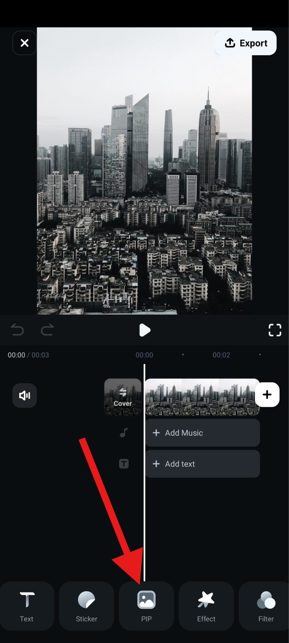 use pip feature in filmora mobile