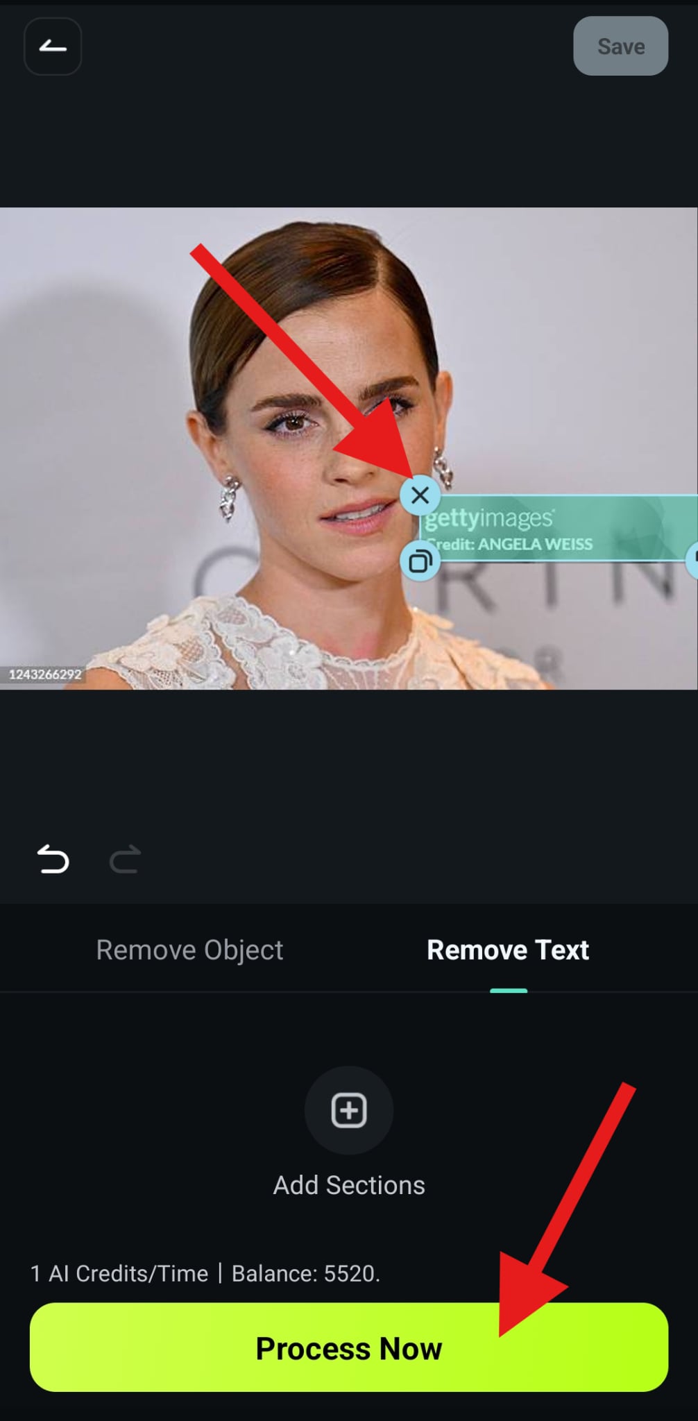 remove watermarks from photos filmora mobile