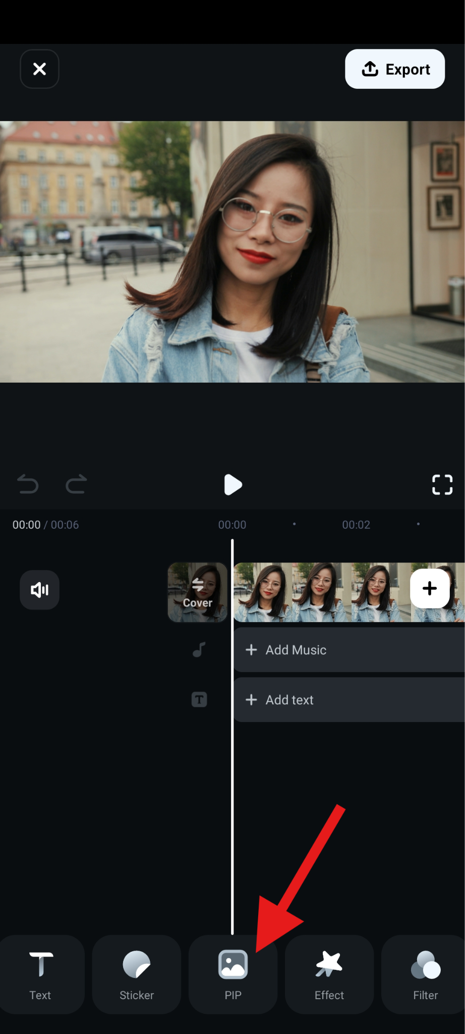 use pip feature on filmora mobile