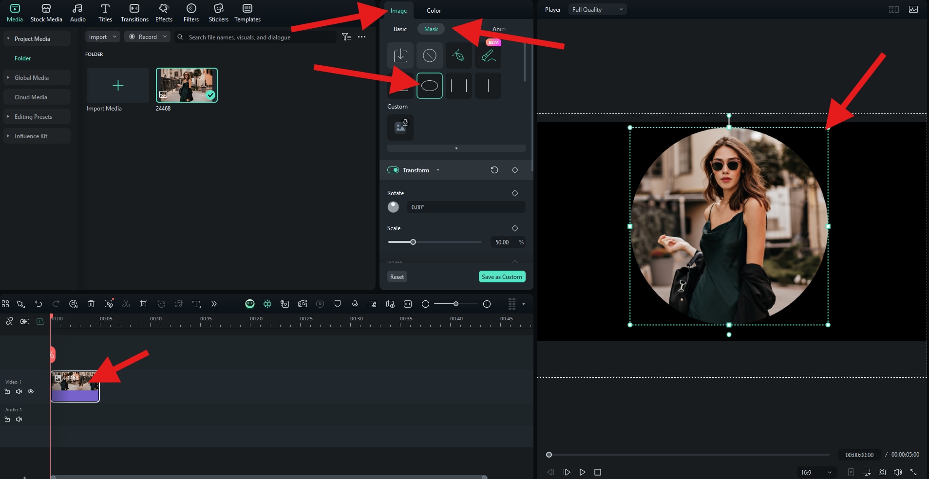 use circle image mask filmora desktop