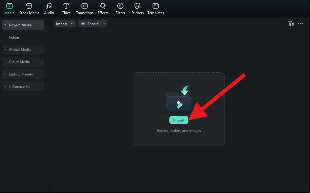 import photos and videos filmora desktop