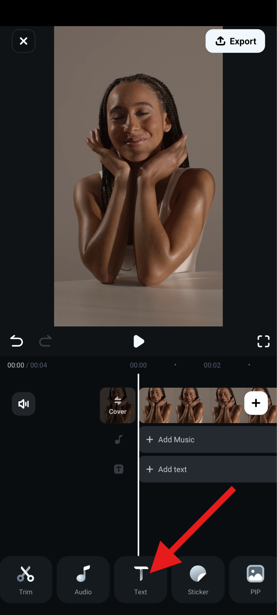 add text watermark in filmora mobile