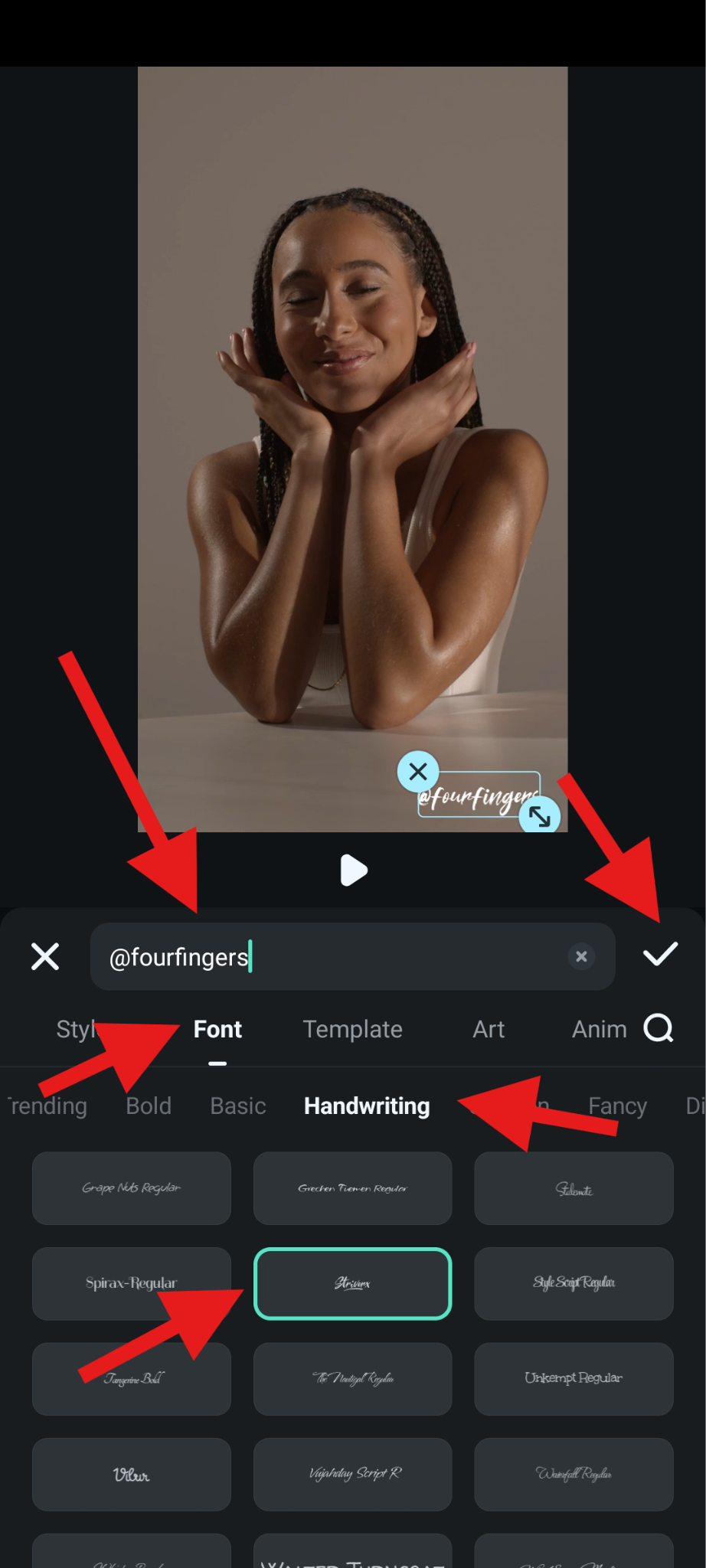 add signature watermark in filmora mobile