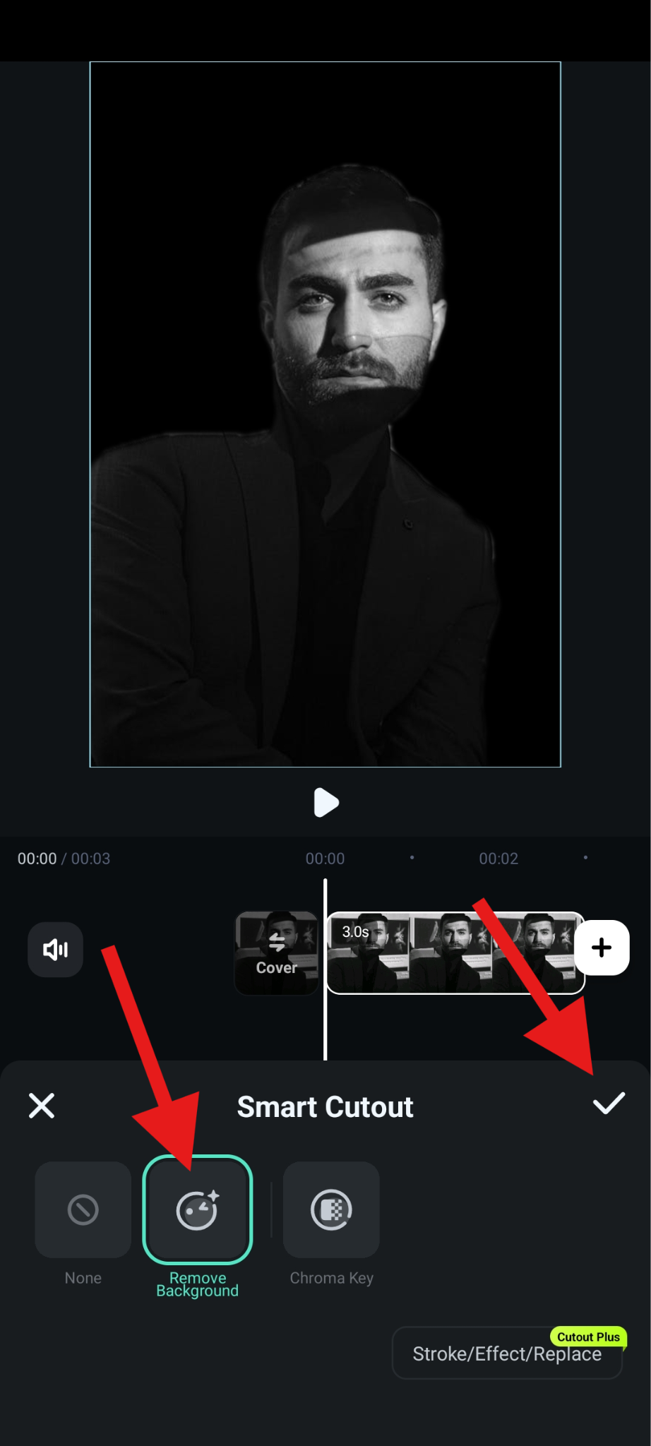 remove background from photo filmora mobile