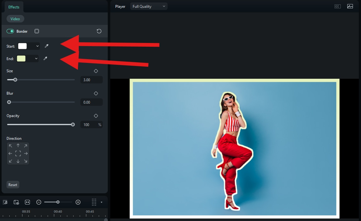 create glow outline strokes filmora desktop
