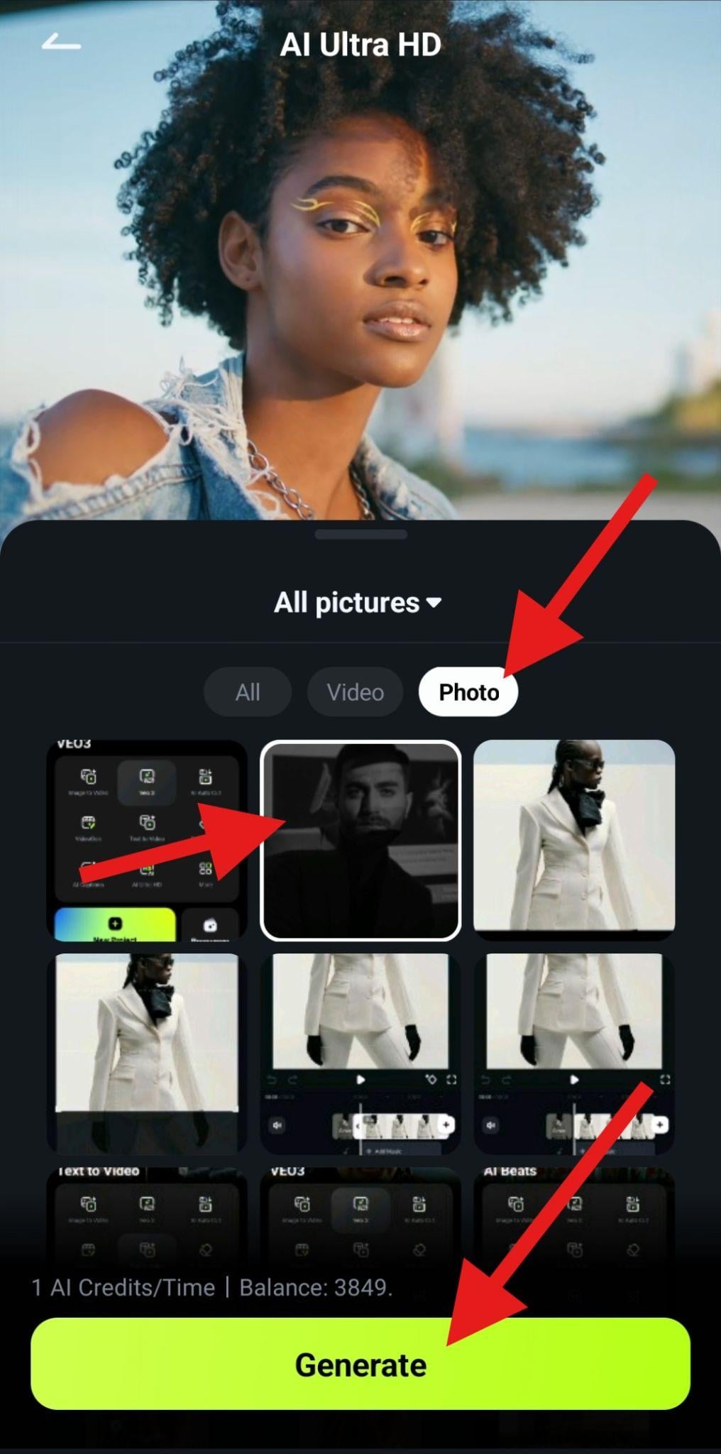 activate ai ultra hd feature filmora