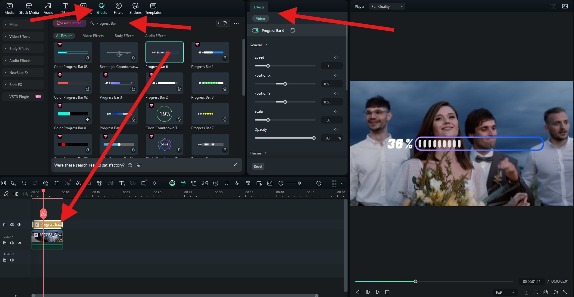 drag video to editing timeline filmora