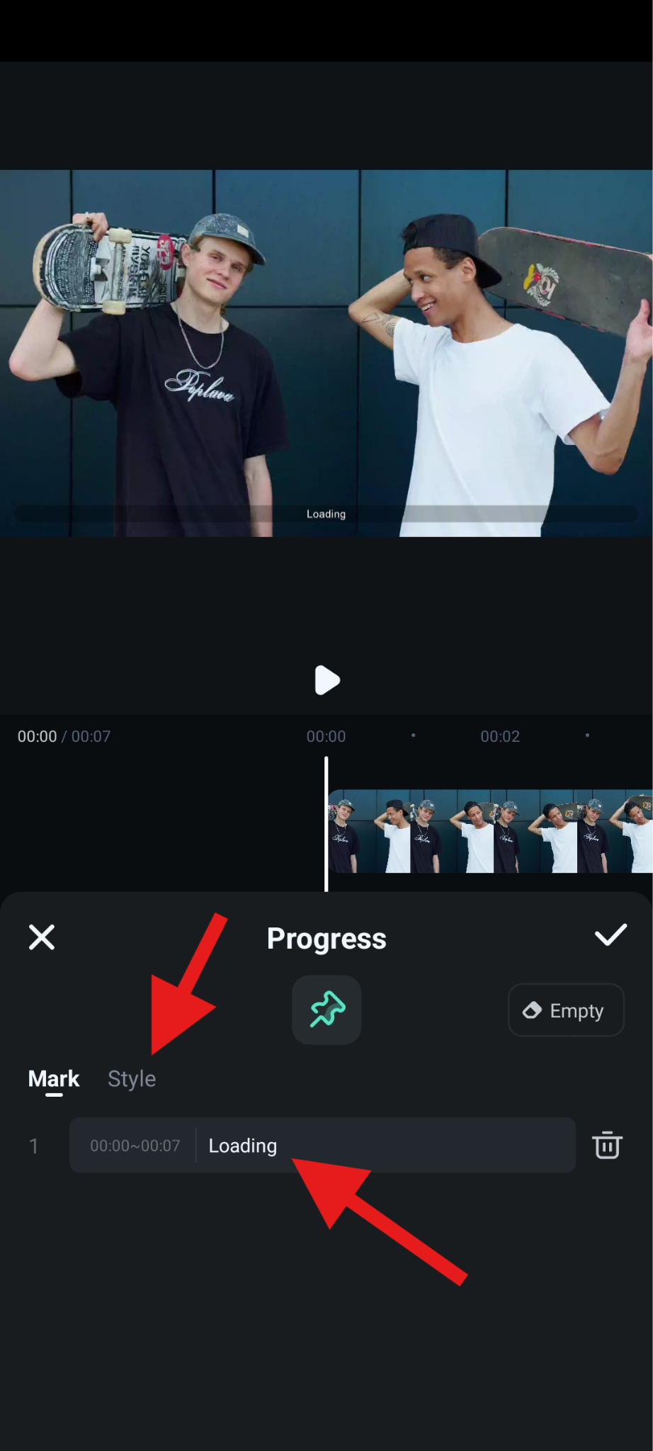 adjust progress bar style filmora mobile