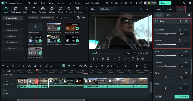 adjust brightness and contrast manually
