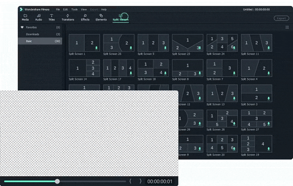 apply filmora split screen for storytelling