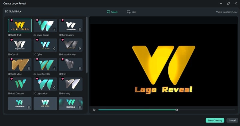 insert logo reveal in filmora